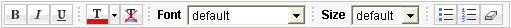 Text format bar